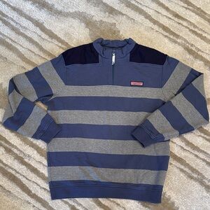 Vineyard Vines Men's Blue and Gray Sweatshirt